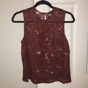 Who what wear brown lace tank top
